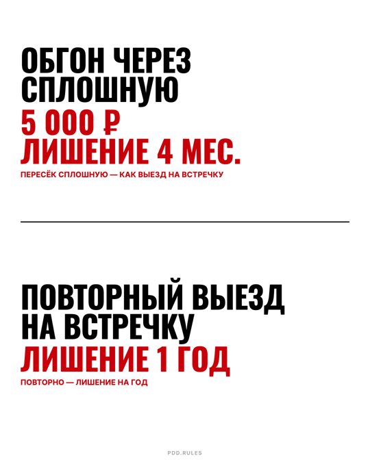 Карусель «Обгон через сплошную»